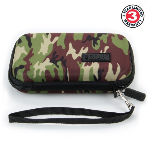 Hard Shell Electronics Case for Hard Drives, iPods, Portable Wi-Fi, Cables, etc. - Camo Green