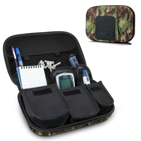 USA Gear Travel Electronics Organizer - 6.5 inch Zipper Case with Hard Shell