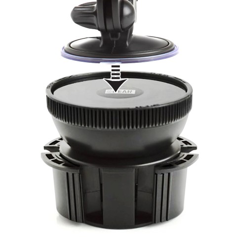 USA Gear Universal Adjustable Vehicle Cup Holder Adapter w/Suction Mount  Surface